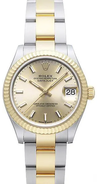 Rolex Datejust 31 278273 31mm Yellow gold and Stainless steel Champagne