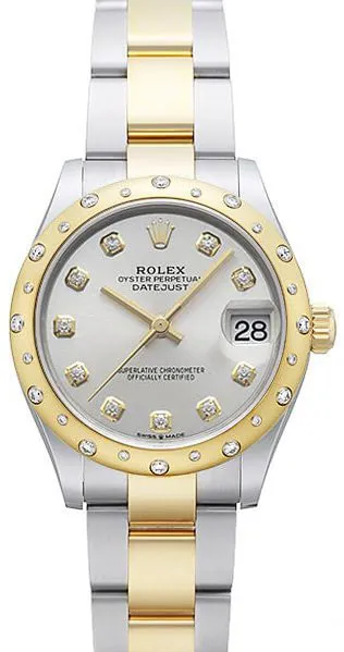 Rolex Datejust 31 278343RBR 31mm Yellow gold and Stainless steel Silver