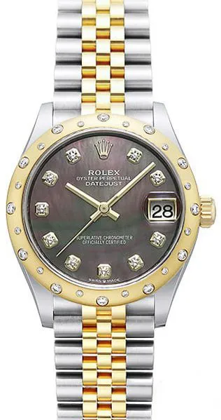 Rolex Datejust 31 278343RBR 31mm Yellow gold and Stainless steel Mother-of-pearl