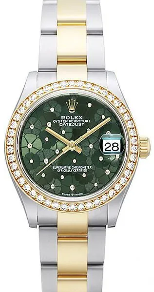 Rolex Datejust 31 278383RBR 31mm Yellow gold and Stainless steel Green