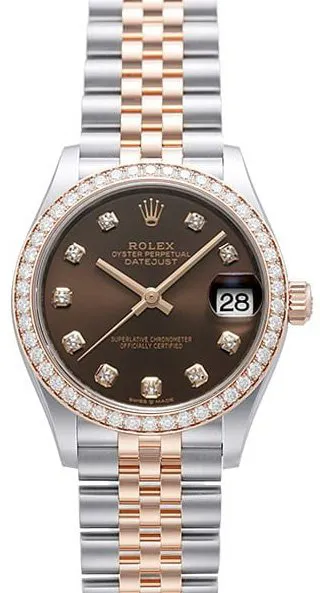 Rolex Datejust 31 278381RBR 31mm Rose gold and Stainless steel Brown