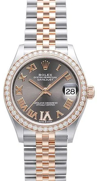 Rolex Datejust 31 278381RBR 31mm Rose gold and Stainless steel Gray