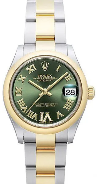 Rolex Datejust 31 278243 31mm Yellow gold and Stainless steel Green