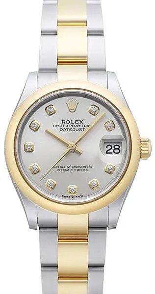 Rolex Datejust 31 278243 31mm Yellow gold and Stainless steel Silver