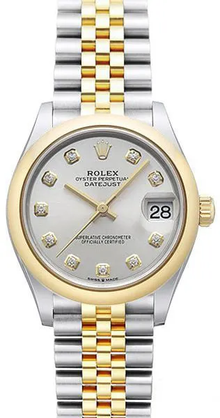 Rolex Datejust 31 278243 31mm Yellow gold and Stainless steel Silver