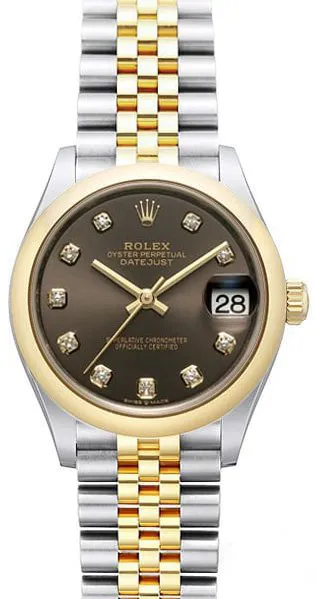 Rolex Datejust 31 278243 31mm Yellow gold and Stainless steel Gray