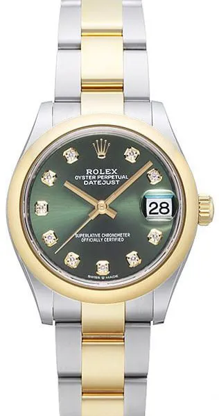 Rolex Datejust 31 278243 31mm Yellow gold and Stainless steel Green