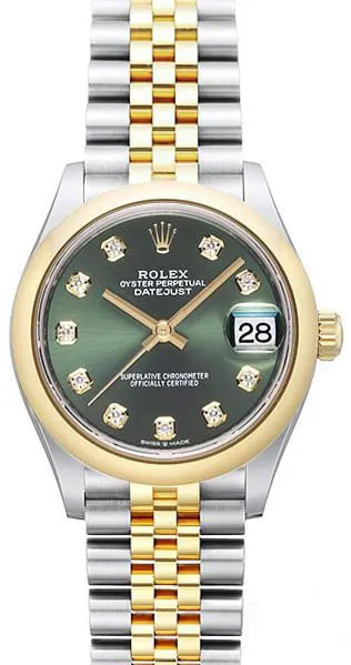 Rolex Datejust 31 278243 31mm Yellow gold and Stainless steel Green