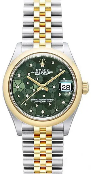 Rolex Datejust 31 278243 31mm Yellow gold and Stainless steel Green