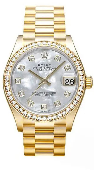 Rolex Datejust 31 278288RBR 31mm Yellow gold Mother-of-pearl