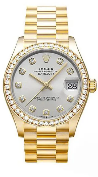 Rolex Datejust 31 278288RBR 31mm Yellow gold Silver