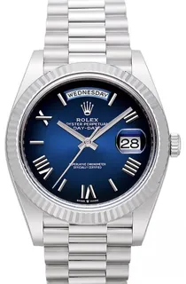 Rolex Day-Date 40 228236 Platinum Blue