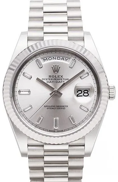 Rolex Day-Date 40 228239 40mm White gold Silver