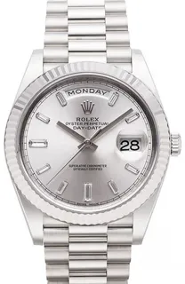 Rolex Day-Date 40 228239 18k white gold Silver