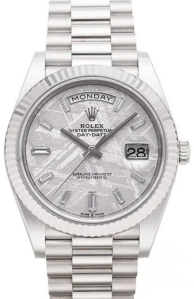 Rolex Day-Date 40 228239 40mm White gold Silver