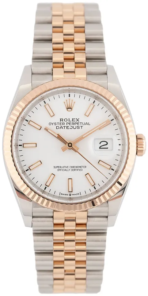 Rolex Datejust 36 126231 36mm Rose gold Weiß