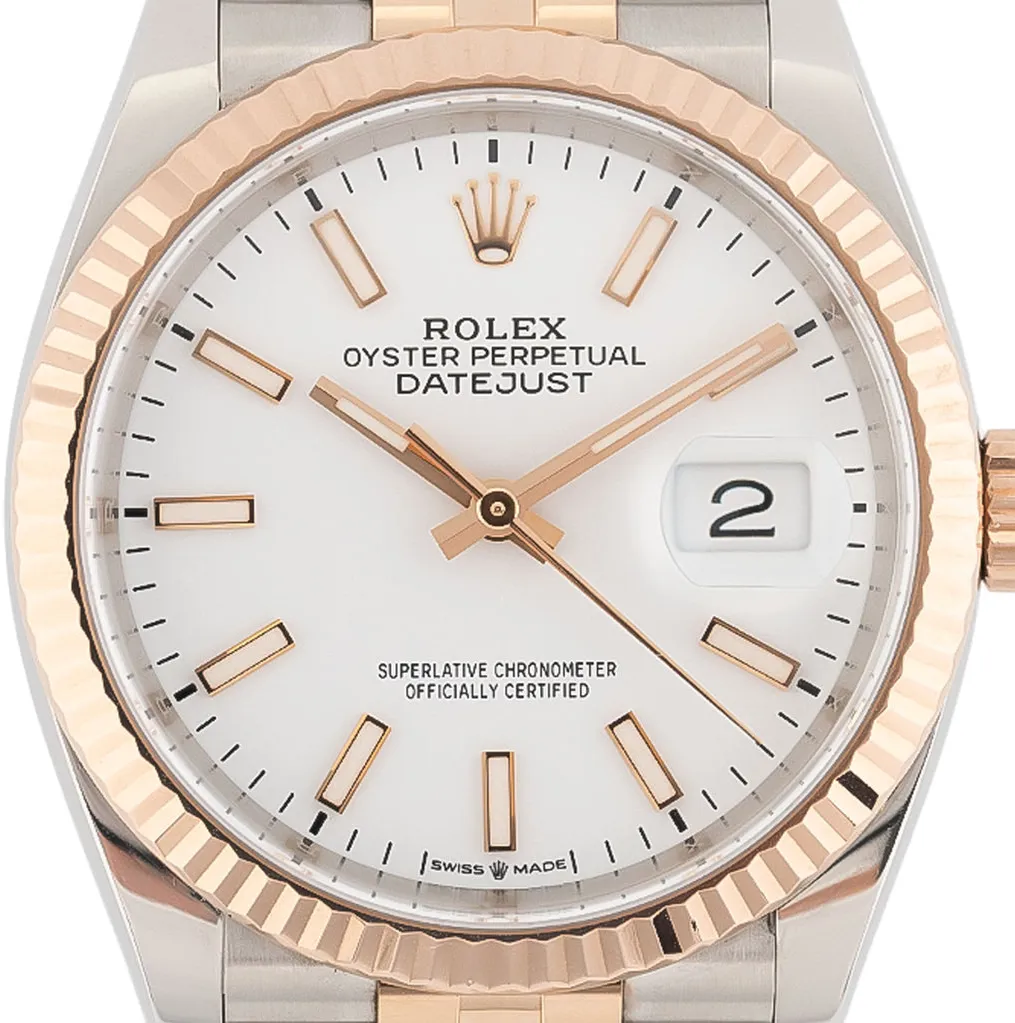 Rolex Datejust 36 126231 36mm Rose gold Weiß 1