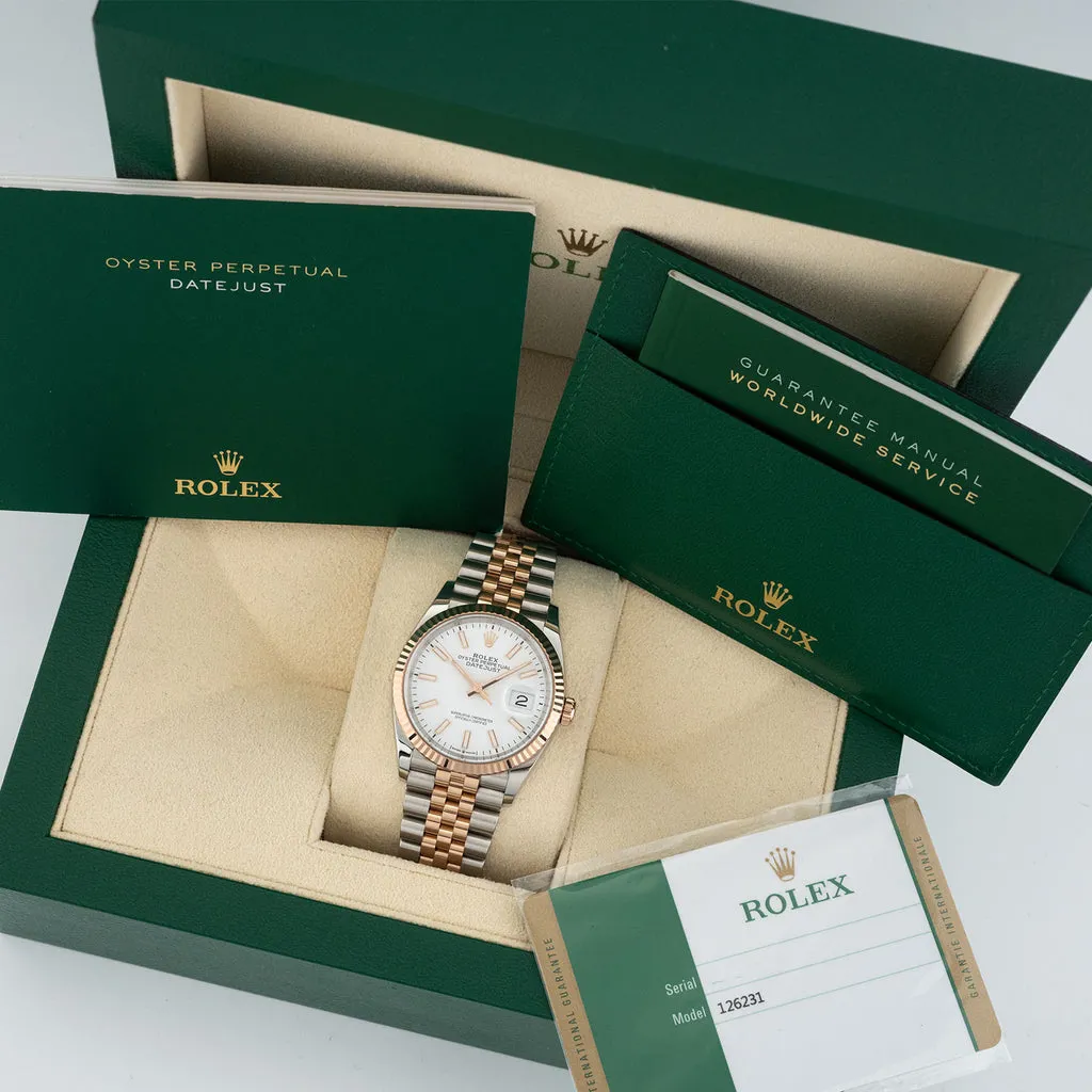 Rolex Datejust 36 126231 36mm Rose gold Weiß 4