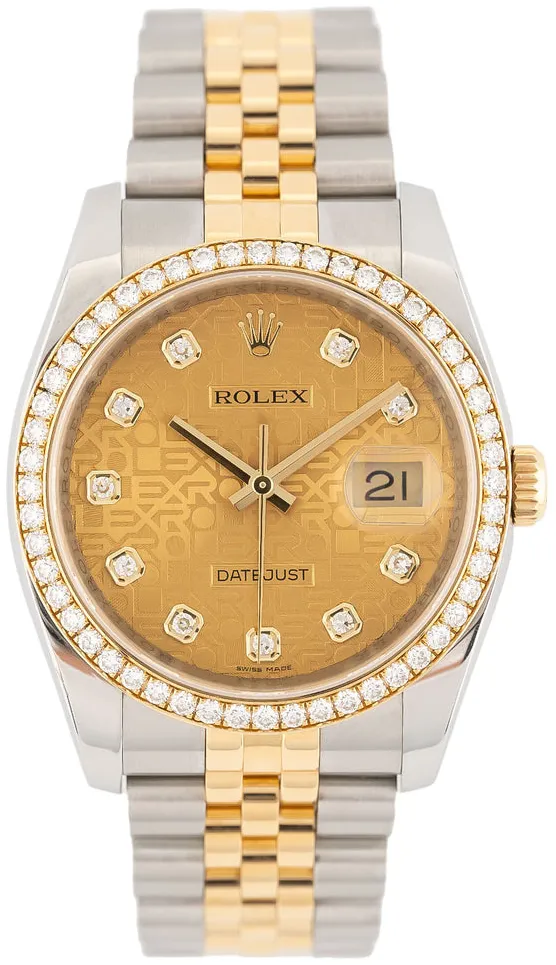 Rolex Datejust 36 116243 36mm Yellow gold and Stainless steel Gold