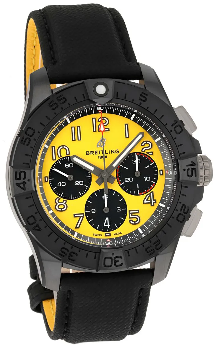 Breitling Avenger SB0147101I1X2 44mm Black ceramic Yellow