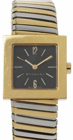 Bulgari Quadrato SQ 22 2T 22mm Yellow gold Black