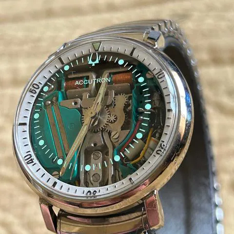 Bulova Accutron 214 35mm Stainless steel Skeletonized