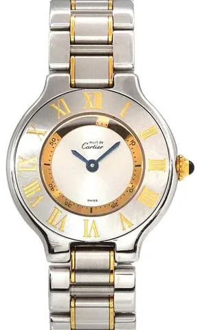 Cartier 21 Must de Cartier W10073R6 28mm Yellow gold and stainless steel Silver