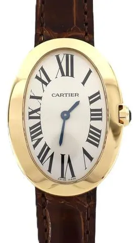 Cartier Baignoire W8000009 31.5mm Yellow gold Silver