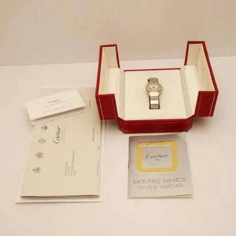 Cartier Santos 0907 25mm Yellow gold and Stainless steel White 1