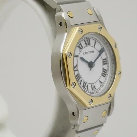 Cartier Santos 0907 25mm Yellow gold and Stainless steel White 3