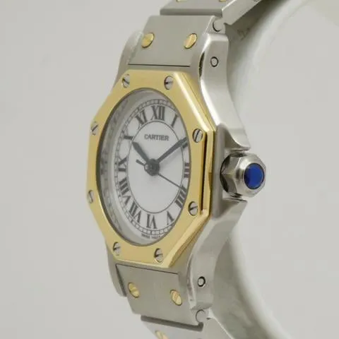 Cartier Santos 0907 25mm Yellow gold and Stainless steel White 4