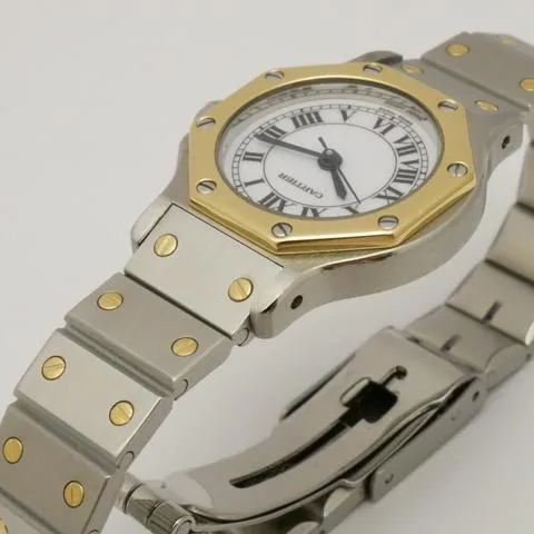 Cartier Santos 0907 25mm Yellow gold and Stainless steel White 10