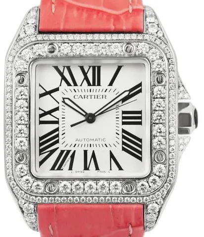 Cartier Santos 100 2656 38mm Stainless steel White