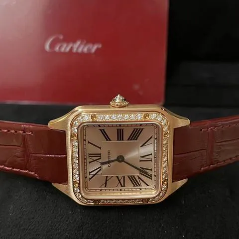 Cartier Santos Dumont WJSA0017 38mm Rose gold Silver