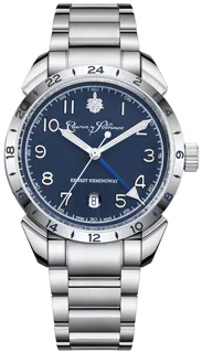 Cuervo y Sobrinos Hemingway GMT The Fisherman 3192B.1B Stainless steel Blue