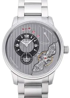 Glashütte PanoInverse 1-66-06-04-22-71 Stainless steel Gray