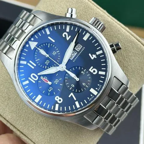 IWC Pilot Chronograph IW377717 43mm Stainless steel Blue