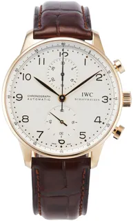 IWC Portugieser Chronograph IW371402 Rose gold Silver