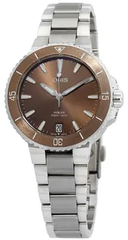 Oris Aquis 01 733 7731 4156-07 8 18 05P 36mm Stainless steel Brown