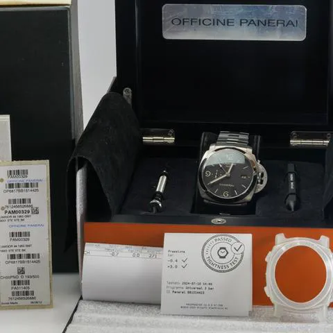 Panerai Luminor 1950 3 Days GMT Automa PAM 00329 44mm Stainless steel Black 14