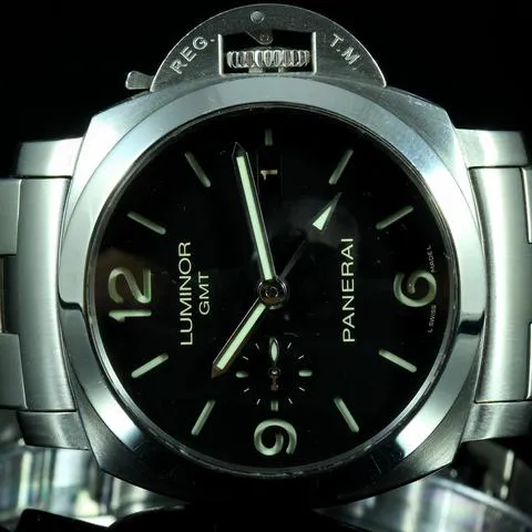 Panerai Luminor 1950 3 Days GMT Automa PAM 00329 44mm Stainless steel Black