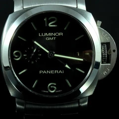 Panerai Luminor 1950 3 Days GMT Automa PAM 00329 44mm Stainless steel Black 1