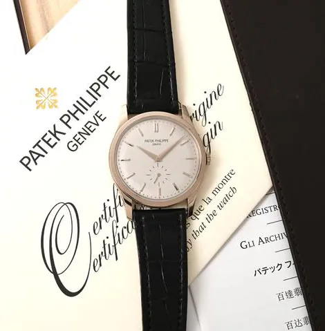 Patek Philippe Calatrava 5196G-001 37mm White gold Silver 3