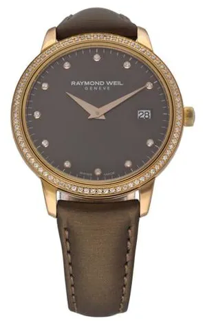 Raymond Weil Toccata 5388 34mm Gold-plated Brown