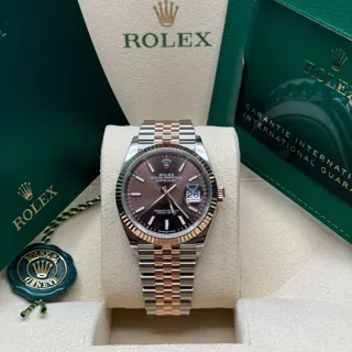 Rolex Datejust 126231-0043 Rose gold and Stainless steel White