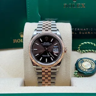 Rolex Datejust 126231-0043 Rose gold and Stainless steel White