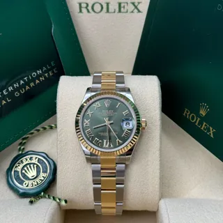 Rolex Datejust 31 278273-0015 Yellow gold and Stainless steel Green