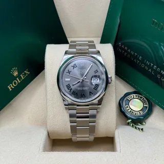 Rolex Datejust 36 126200-0018 Stainless steel Gray