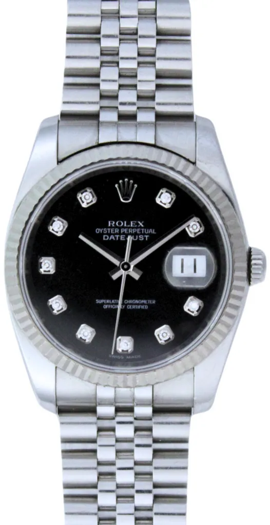 Rolex Datejust 116234G/Z690727 36mm White gold and Stainless steel Black