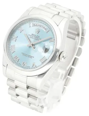 Rolex Day-Date 36 118206 36mm Platinum Blue 2